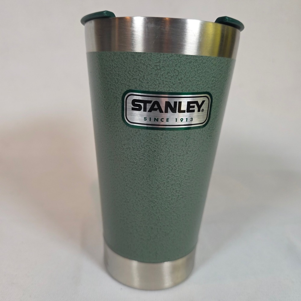 Stanley Classic Beer Pint 16oz Hammertone Green Insulated Tumbler Bottle Opener